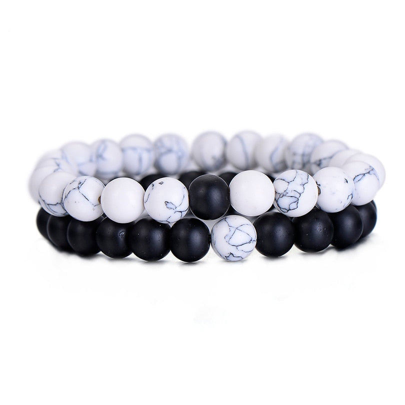 BLACK & WHITE LINKING BRACELETS